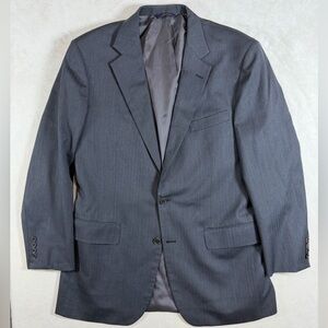 Brooks Brothers 42L 1818 Madison SaXon 100% Wool Charcoal Herringbone Sport Coat